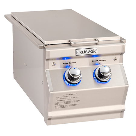 Fire Magic Aurora Double Side Burner With Lid - Built-In