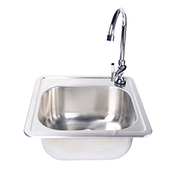 Fire Magic Stainless Steel Sink 15" x 15" x 6" & Faucet Set